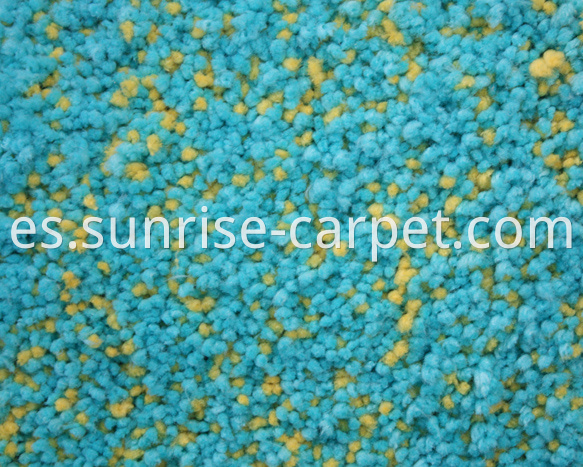 Microfiber Shaggy Rug Yellow and Blue mix Color